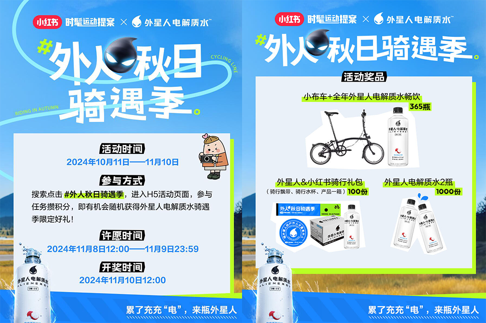 小红书携手外星人电解质水用「液体充电宝」唤醒秋日骑行多巴胺(图8)